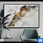 Poster Fluid Art Gold Querformat Produktvorschau mit dem Bild Fluid Art Gold im Format Querformat.