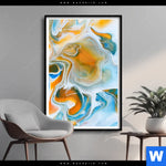 Poster Fluid Art Lagune Hochformat Produktvorschau mit dem Bild Fluid Art Lagune im Format Hochformat.