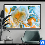 Poster Fluid Art Lagune Querformat Produktvorschau mit dem Bild Fluid Art Lagune im Format Querformat.