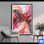 Poster Fluid Art Rot Braun Hochformat Produktvorschau mit dem Bild Fluid Art Rot & Braun im Format Hochformat.