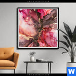 Poster Fluid Art Rot Braun Quadrat Produktvorschau mit dem Bild Fluid Art Rot & Braun im Format Quadrat.