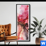 Poster Fluid Art Rot Braun Schmal Produktvorschau mit dem Bild Fluid Art Rot & Braun im Format Schmal.