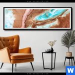 Poster Fluid Art Sandbank Panorama Produktvorschau mit dem Bild Fluid Art Sandbank im Format Panorama.