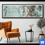 Poster Fluid Art Tuerkis Panorama Produktvorschau mit dem Bild Fluid Art Türkis im Format Panorama.