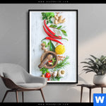 Poster Frische Kraeuter Gewuerze Hochformat Produktvorschau mit dem Bild Frische Kräuter & Gewürze im Format Hochformat.