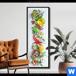 Poster Frische Kraeuter Gewuerze Schmal Produktvorschau mit dem Bild Frische Kräuter & Gewürze im Format Schmal.