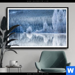 Poster Frostiger Wald Querformat Produktvorschau mit dem Bild Frostiger Wald im Format Querformat.