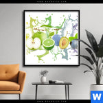 Poster Fruchtspritzer Quadrat Produktvorschau mit dem Bild Fruchtspritzer im Format Quadrat.