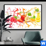 Poster Fruchtspritzer Querformat Produktvorschau mit dem Bild Fruchtspritzer im Format Querformat.