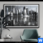 Poster Futuristische Skyline Querformat Produktvorschau mit dem Bild Futuristische Skyline im Format Querformat.