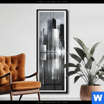 Poster Futuristische Skyline Schmal Produktvorschau mit dem Bild Futuristische Skyline im Format Schmal.