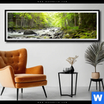 Poster Gebirgsfluss Im Wald Panorama Produktvorschau mit dem Bild Gebirgsfluss im Wald im Format Panorama.