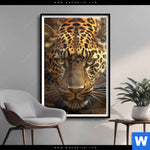 Poster Geheimnisvoller Leopard Hochformat Produktvorschau mit dem Bild Geheimnisvoller Leopard im Format Hochformat.