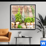 Poster Getrocknete Kraeuter Quadrat Produktvorschau mit dem Bild Getrocknete Kräuter im Format Quadrat.