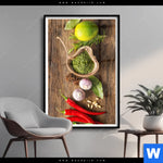 Poster Gewuerze Kraeuter Auf Holz Hochformat Produktvorschau mit dem Bild Gewürze & Kräuter auf Holz im Format Hochformat.