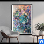 Poster Glaenzende Sukkulenten Hochformat Produktvorschau mit dem Bild Glänzende Sukkulenten im Format Hochformat.