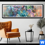 Poster Glaenzende Sukkulenten Panorama Produktvorschau mit dem Bild Glänzende Sukkulenten im Format Panorama.