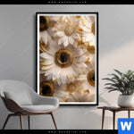 Poster Goldene Bluetenpracht Hochformat Produktvorschau mit dem Bild Goldene Blütenpracht im Format Hochformat.