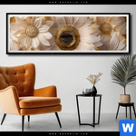 Poster Goldene Bluetenpracht Panorama Produktvorschau mit dem Bild Goldene Blütenpracht im Format Panorama.