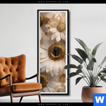 Poster Goldene Bluetenpracht Schmal Produktvorschau mit dem Bild Goldene Blütenpracht im Format Schmal.