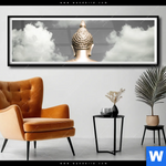 Poster Goldene Buddha Statue Panorama Produktvorschau mit dem Bild Goldene Buddha Statue im Format Panorama.