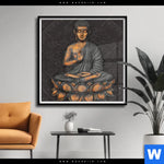 Poster Goldener Buddha Quadrat Produktvorschau mit dem Bild Goldener Buddha im Format Quadrat.