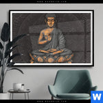 Poster Goldener Buddha Querformat Produktvorschau mit dem Bild Goldener Buddha im Format Querformat.