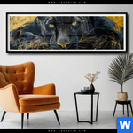 Poster Goldener Panther Panorama Produktvorschau mit dem Bild Goldener Panther im Format Panorama.