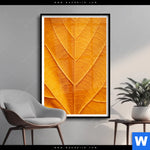 Poster Goldenes Blatt Hochformat Produktvorschau mit dem Bild Goldenes Blatt im Format Hochformat.