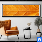 Poster Goldenes Blatt Panorama Produktvorschau mit dem Bild Goldenes Blatt im Format Panorama.