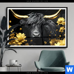 Poster Goldenes Hochlandrind Querformat Produktvorschau mit dem Bild Goldenes Hochlandrind im Format Querformat.