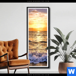 Poster Goldenes Licht Am Meer Schmal Produktvorschau mit dem Bild Goldenes Licht am Meer im Format Schmal.