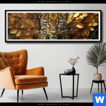 Poster Goldfluegel Leopard Panorama Produktvorschau mit dem Bild Goldflügel-Leopard im Format Panorama.