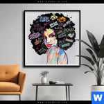 Poster Graffiti Afro No 1 Quadrat Produktvorschau mit dem Bild Graffiti Afro No.1 im Format Quadrat.