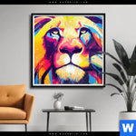 Poster Graffiti Loewe Quadrat Produktvorschau mit dem Bild Graffiti Löwe im Format Quadrat.