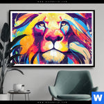 Poster Graffiti Loewe Querformat Produktvorschau mit dem Bild Graffiti Löwe im Format Querformat.