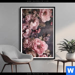 Poster Hellrosa Blumen Hochformat Produktvorschau mit dem Bild Hellrosa Blumen im Format Hochformat.