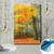Poster Herbstfarben Im Nebligen Wald Hochformat
