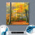 Poster Herbstfarben Im Nebligen Wald Quadrat Material