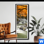 Poster Herbstlandschaft Am Fluss Schmal Produktvorschau mit dem Bild Herbstlandschaft am Fluss im Format Schmal.