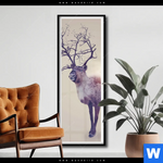 Poster Hirsch Wald No 1 Schmal Produktvorschau mit dem Bild Hirsch & Wald No.1 im Format Schmal.