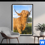 Poster Hochland Bulle Hochformat Produktvorschau mit dem Bild Hochland-Bulle im Format Hochformat.