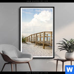 Poster Holzsteg Duenen Hochformat Produktvorschau mit dem Bild Holzsteg & Dünen im Format Hochformat.