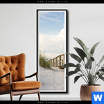 Poster Holzsteg Duenen Schmal Produktvorschau mit dem Bild Holzsteg & Dünen im Format Schmal.