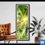 Poster Im Frischen Gruenen Wald Schmal Produktvorschau mit dem Bild Im frischen grünen Wald im Format Schmal.