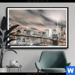 Poster Innenstadt Von Manhattan Querformat Produktvorschau mit dem Bild Innenstadt von Manhattan im Format Querformat.
