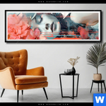 Poster Jolanda Frau Mit Blumen Im Haar Panorama Produktvorschau mit dem Bild Jolanda - Frau mit Blumen im Haar im Format Panorama.