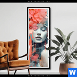 Poster Jolanda Frau Mit Blumen Im Haar Schmal Produktvorschau mit dem Bild Jolanda - Frau mit Blumen im Haar im Format Schmal.