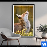 Poster Junger Fuchs Hochformat Produktvorschau mit dem Bild Junger Fuchs im Format Hochformat.