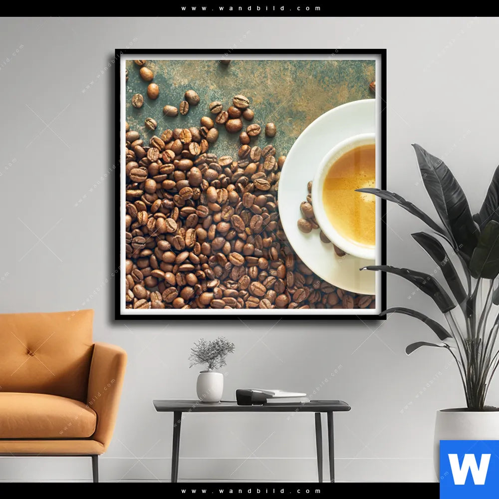 Poster von wandbild.com - Kaffee-Genuss - Quadrat | Poster